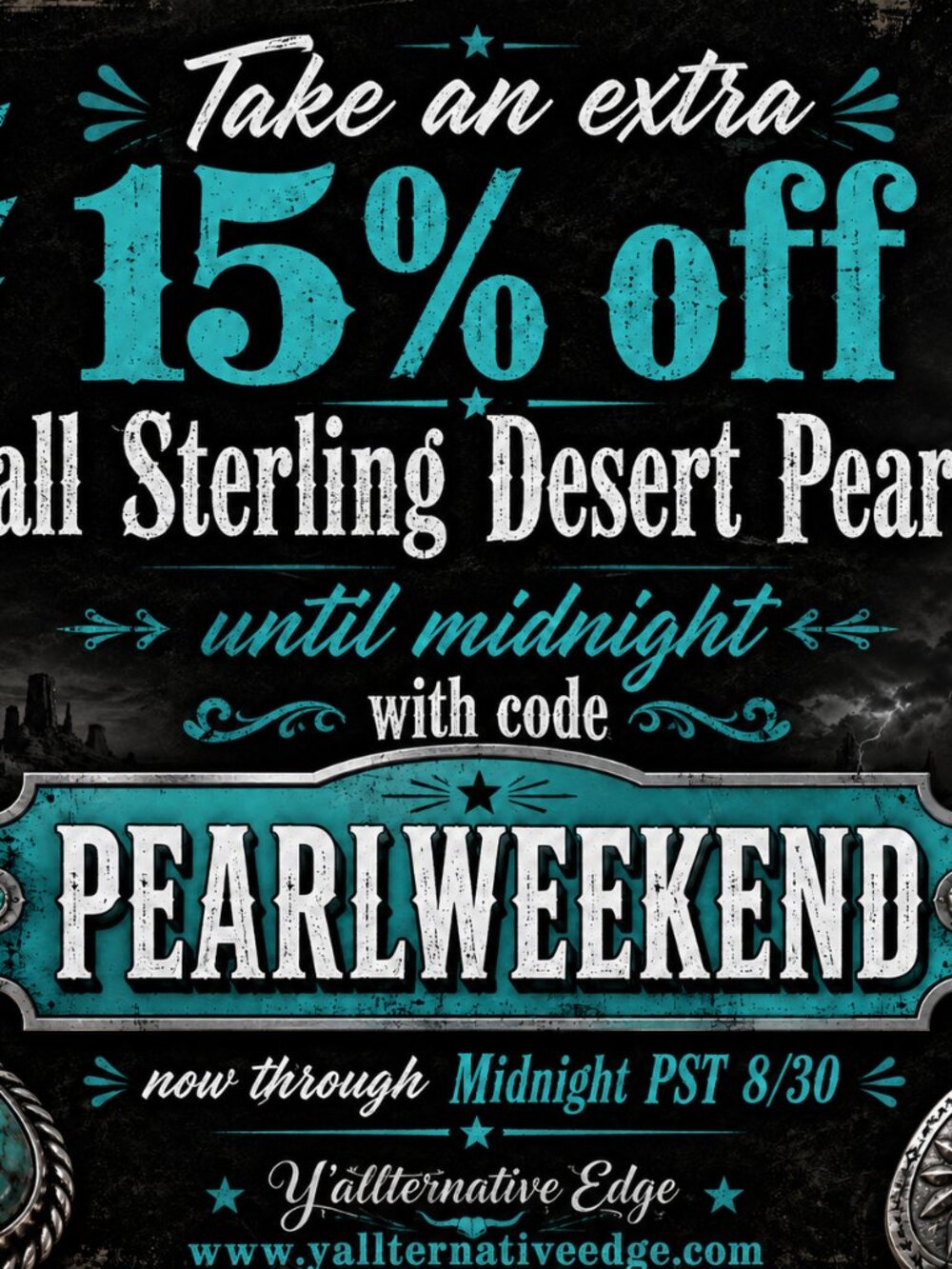 15% Off ALL Sterling, Navajo Style Desert Pearls